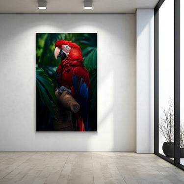 Red Parrot Painting